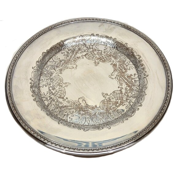 Empire Silver Company Round Serving Silverplate Tray Dish Platter 10" ESC 377 - Picture 1 of 6